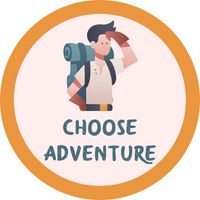 Choose Your Own Adventure Badge